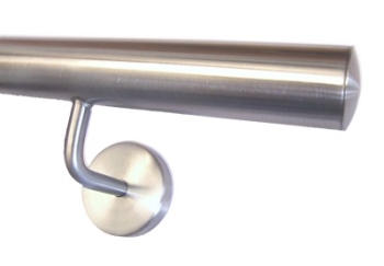Handlauf 42,4 mm, 3-Lochbefestigung mit Rosette, L�nge 800 mm